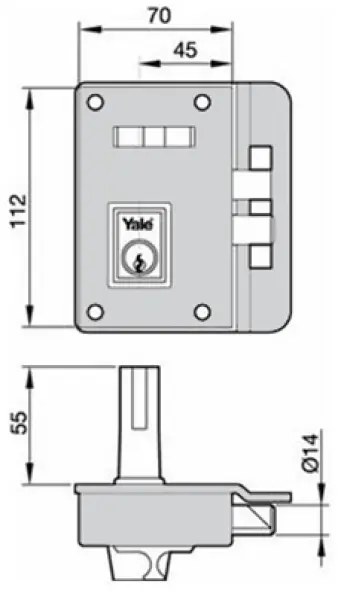 CERRADURA 10-70 DCH 10DHN YALE