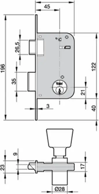 CERRADURA 52-70 5270HL YALE
