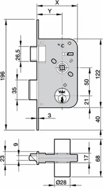 CERRADURA 50-60 5060HL YALE