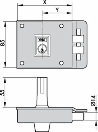 CERRADURA 6-0 100 DCH NIQUEL YALE