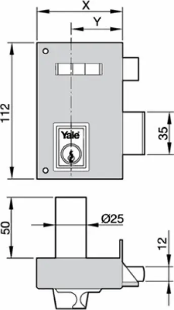 CERRADURA 56-AP 60 DCH B/PERFIL 56A60DHP YALE