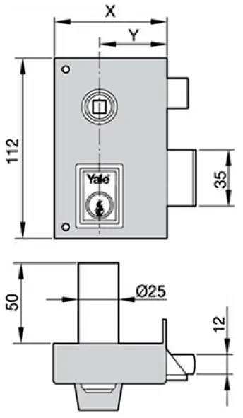 CERRADURA 56-BP 60 DCH B/PERFIL 56B60DHP YALE