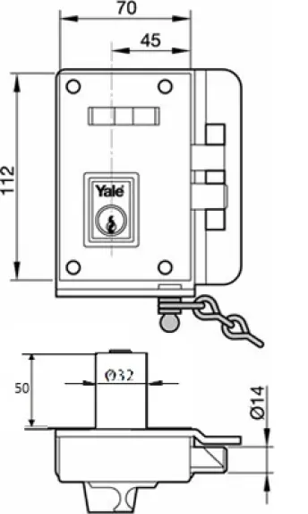 CERRADURA 10-CF FYL6 DCH CROMO 10CFYL6DHN YALE