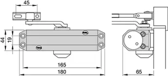 CIERRAPUERTAS CON RETENEDOR PLATA 3500-0004-60 YALE