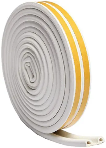 BURLETE CAUCHO BLANCO 9mm x6mt 2-5mm TIPO P 10765 GEKO