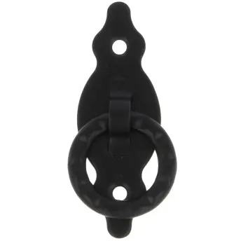 TIRADOR ANILLA VERTICAL CASTELLANO NEGRO 80x28mm mod. 1001 6126 AMIG