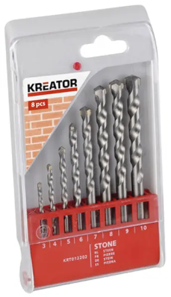 JUEGO 8 BROCAS WIDIA 3-4-5-6-7-8-9-10mm KRT012202 KREATOR