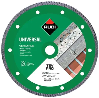 DISCO DIAMANTE 230mm GENERAL OBRA CONTINUO TSV 25918 RUBI
