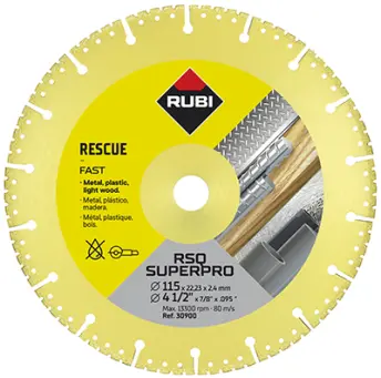 DISCO DIAMANTE MULTIMATERIALES RSQ 115 mm 30900 RUBI