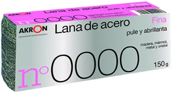 BOBINA 150gr LANA ACERO FINA Nº0000 AKRON