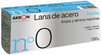 BOBINA 150gr LANA ACERO MEDIA Nº0 AKRON