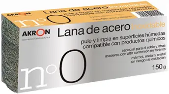 BOBINA 150gr LANA ACERO INOXIDABLE MEDIA Nº0 AKRON