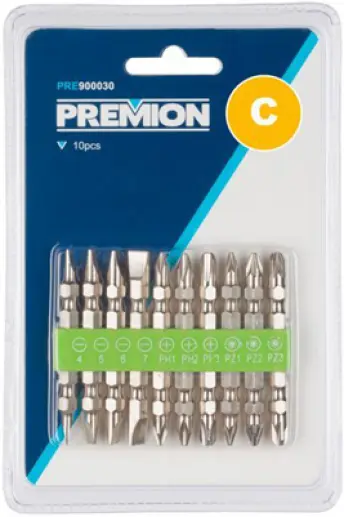 JUEGO 10 PUNTAS DOBLES ATORNILLAR PH-PZ-PL PRE900030 PREMION