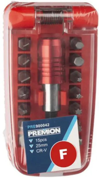 JUEGO 15 PUNTAS ATORNILLAR CR VAN PRE900042 PREMION