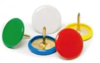 CAJA 50 CHINCHETAS COLORES SURTIDOS