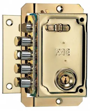 CERRADURA S 90 DERECHA DORADA BOMBILLO 70mm FAC