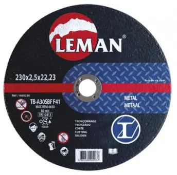 DISCO CORTE ACERO PROFESIONAL 115x2,5x22mm 1602115 LEMAN