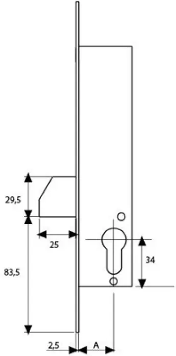 CERRADURA 2211 20/3AI BASCULANTE 2211203AI TESA