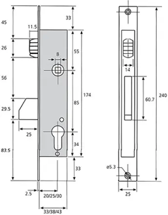 CERRADURA BASCULANTE 2216203AI TESA