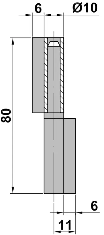CAJA 20 PERNIOS SOLDAR ALA CORTA 80x22x1,8mm Nº2 331 AMIG