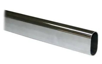 PAQ. 15 TUBOS ARMARIO OVAL CROMO 4mt 14x25mm
