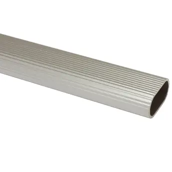 TUBO ARMARIO ALUMINO PLATA 1,5mt 30x15mm MOD.1 18439 AMIG