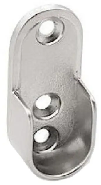 CAJA 25 SOPORTE LATERAL TUBO OVAL 25x15 CROMO A-402-12