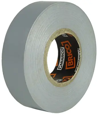PAQ. 10 ROLLOS CINTA AISLANTE GRIS 19mm x20mt MIARCO