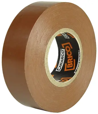 PAQ. 10 ROLLOS CINTA AISLANTE MARRON 19mm x20mt MIARCO