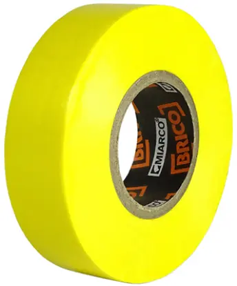 PAQ. 10 ROLLOS CINTA AISLANTE AMARILLA 19mm x20mt MIARCO