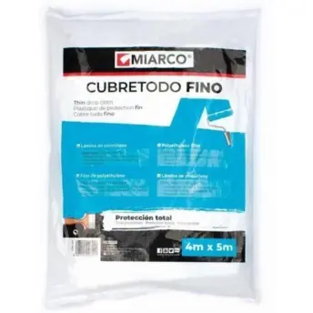 CUBRETODO PLASTICO 4x5mt FINO 311 MIARCO
