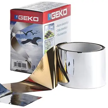ROLLO CINTA ANTIPAJAROS PLATA/ORO 100mt x 7cm 240/10 GEKO