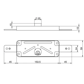 CERRADURA PERSIANA (11-A) 1511AV MCM