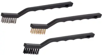 JUEGO 3 CEPILLOS ACERO INOX, COBRE Y NYLON KRTH50102 KREATOR
