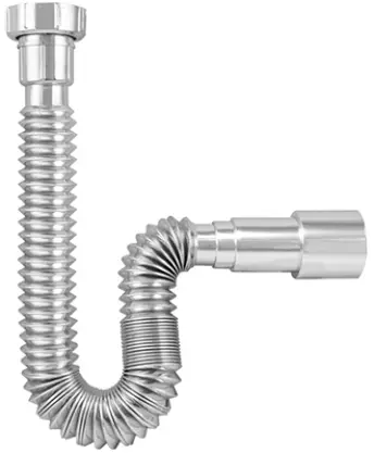 TUBO SIFON EXTENSIBLE CROMADO TUERCA METALICA 1´1/2x40 MEVAL