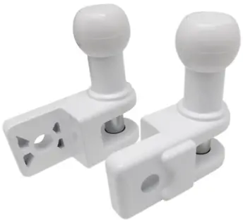 JUEGO 2 SOPORTE BARANDILLA TOLDO BLANCO 10431 MICEL