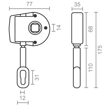 MAQUINA ENROLLAR TOLDO BLANCO 175mm 1:11 10441 MICEL