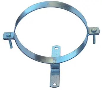 ABRAZADERA PARED GALVANIZADA TUBO ESTUFA 100mm