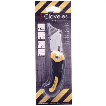 CUTTER NAVAJA PLEGABLE 10cm HOJA 19mm 00215 3 CLAVELES