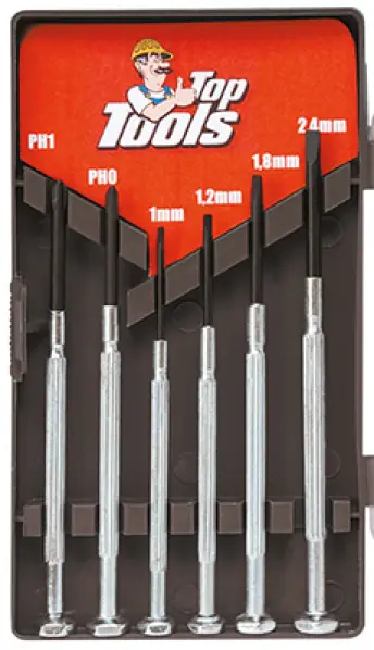 JUEGO 6 DESTORNILLADORES RELOJERO PRECISION 39D193 TOP TOOLS
