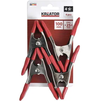 BLISTER 4 PINZA TOLDO MUELLE ZINCADA 100mm PRO KRTH40501 KREATOR