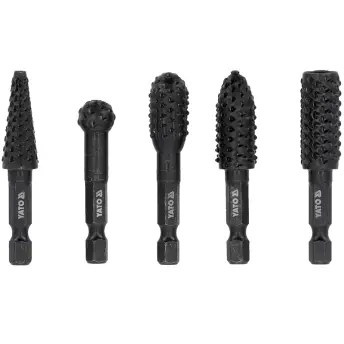 JUEGO 5 ESCOFINAS ROTATIVAS MADERA YT-61747 YATO