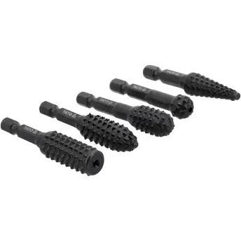 JUEGO 5 ESCOFINAS ROTATIVAS MADERA YT-61747 YATO