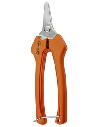 TIJERA RECOLECTORA FIBRA HOJA INOX CURVA 17cm 1281 ALTUNA