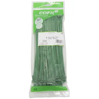 BOLSA 100 BRIDAS 2,5x100mm VERDE 11384
