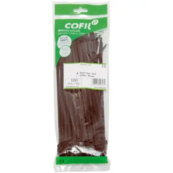 BOLSA 100 BRIDAS 2,5x100mm MARRON COFIL
