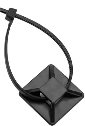 BOLSA 100 BASE BRIDA ADHESIVA NEGRA 19x19mm BBANE19 INDEX