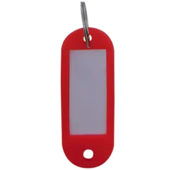 BOLSA 100 LLAVEROS TARJETEROS PLAS COLOR ROJO A-470