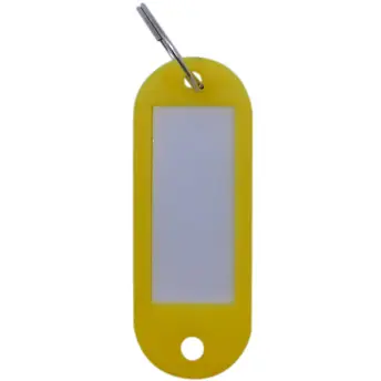 BOLSA 100 LLAVEROS TARJETEROS PLAS COLOR AMARILLO A-470