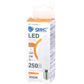 LAMPARA LED VELA 3w E14 3000K 200695012 GSC